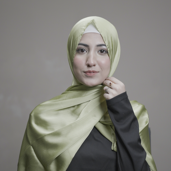Light Yellow Silk Hijab