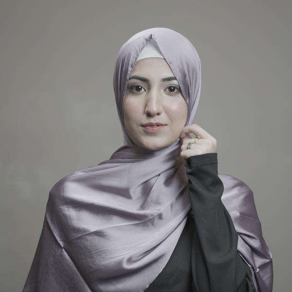 Grey Silk HIjab