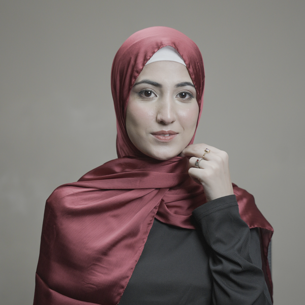 Mehroon Silk Hijab
