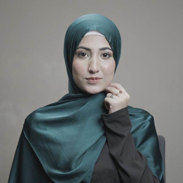 Green Silk Hijab