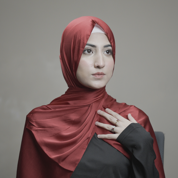 Dusty Rose Silk Hijab