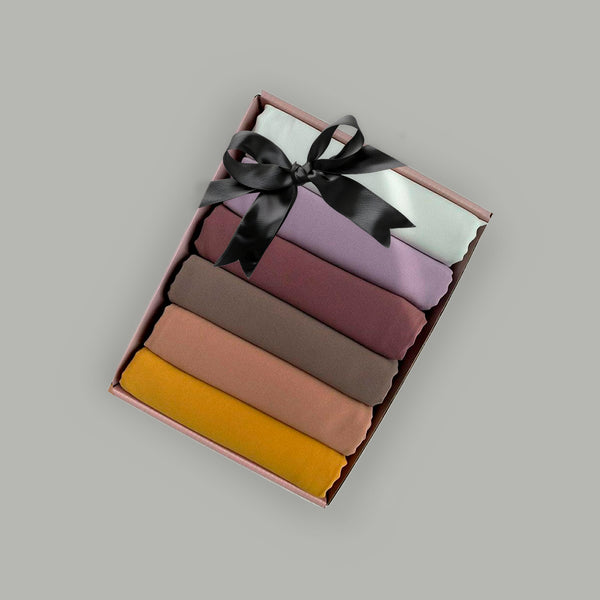 Pack Of 6 Colors - Plain Georgette
