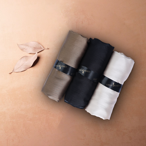 Bundle Of 3 - Silk Hijab