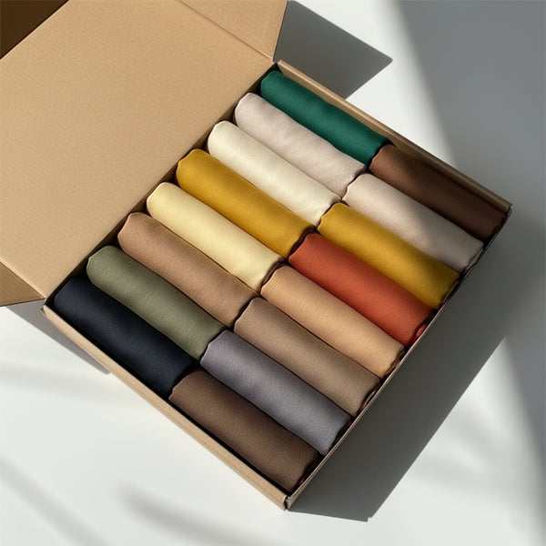 Pack Of 15 Colors - Plain Georgette