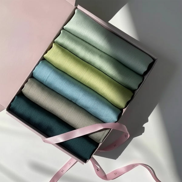 Pack Of 6 Colors - Silk Hijabs